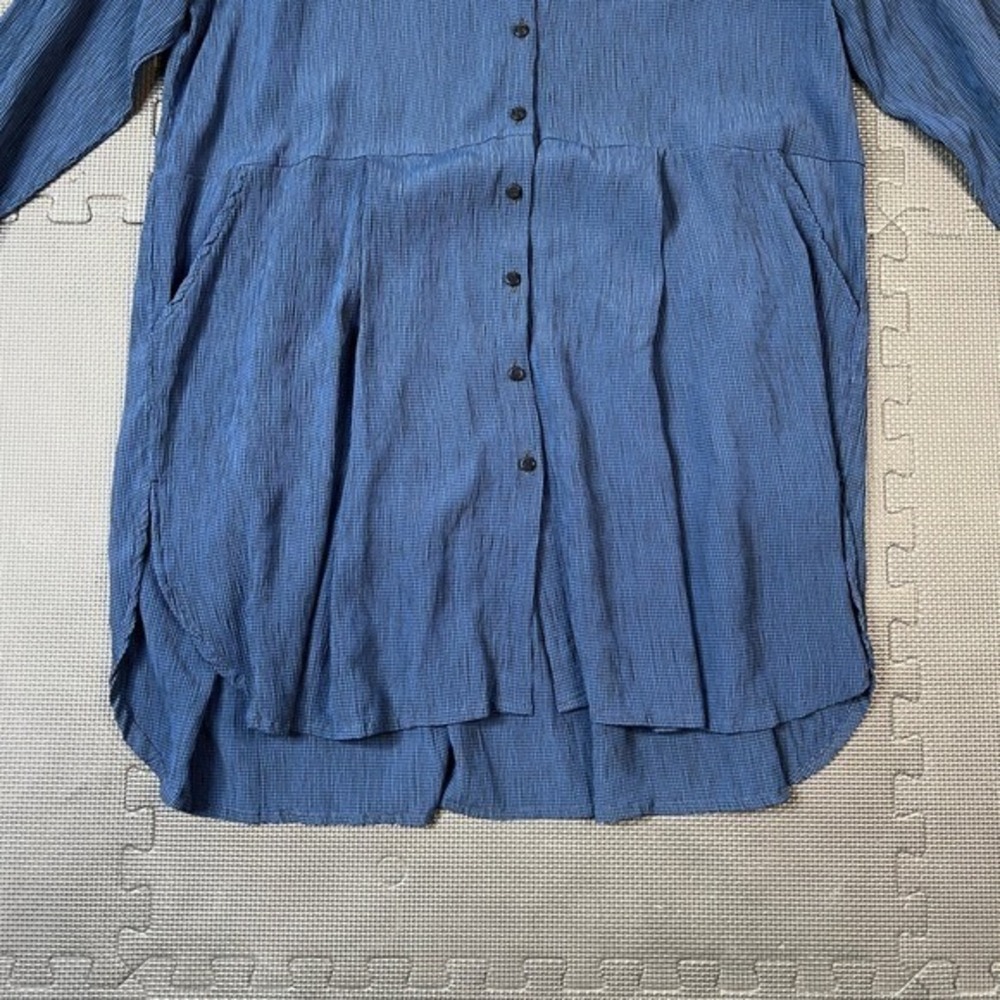 FLAX Tunic Top Blouse Womens M Medium Lagenlook Loose Fit Coastal Artsy Dress - Picture 3 of 12